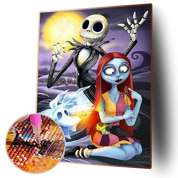 NIGHTMARE BEFORE CHRISTMAS Full Drill Diamond Painting Kit Stained