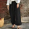 Women's High Waist Loose Casual Lace-up Wide Leg Pants