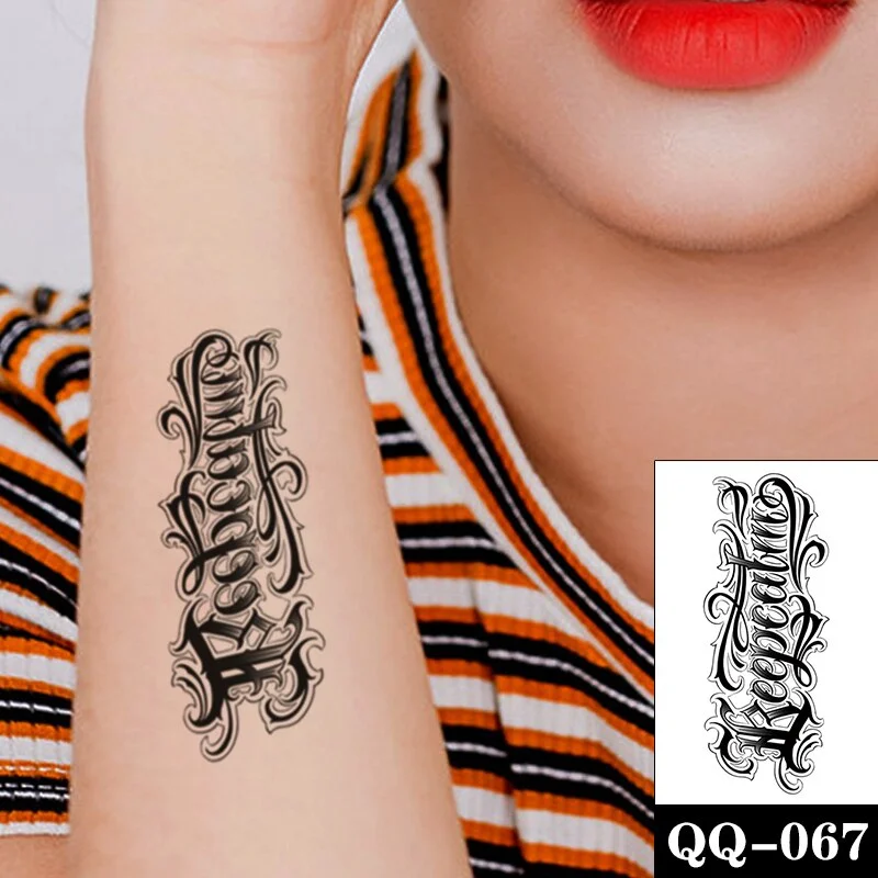Water Transfer Tattoo Heart-shaped Lifeline Tattoo Body Art Waterproof Temporary Fake Flash Tattoo for Man Woman Kid 10.5*6cm