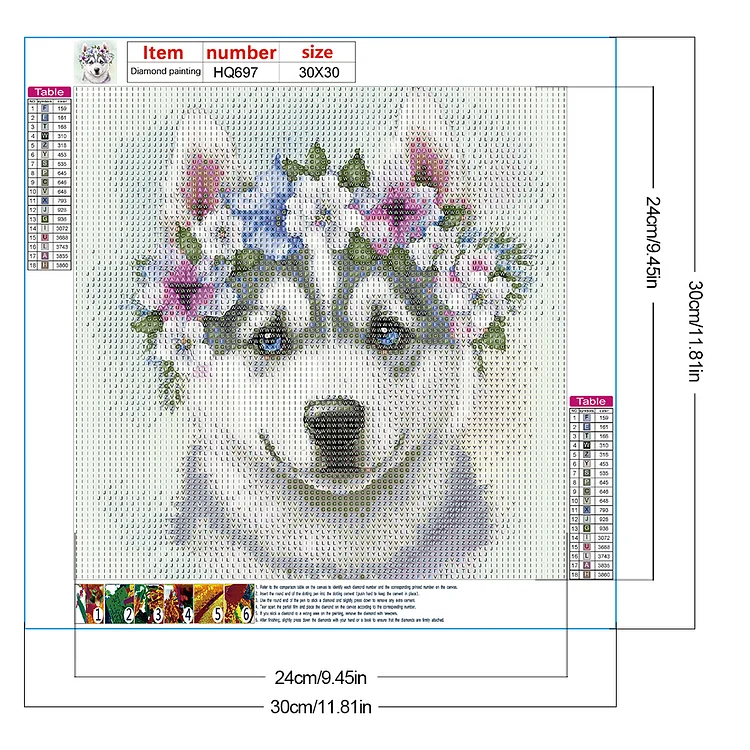 Animal Husky Dog Diamond Painting Kit - DIY – Diamond Painting Kits