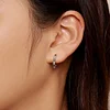 925 Silver Hoop Earrings with Zircon 