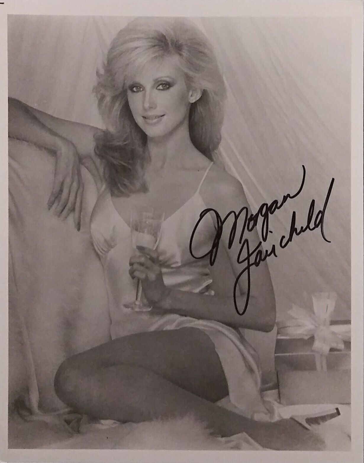 Morgan Fairchild signed 8 x 10