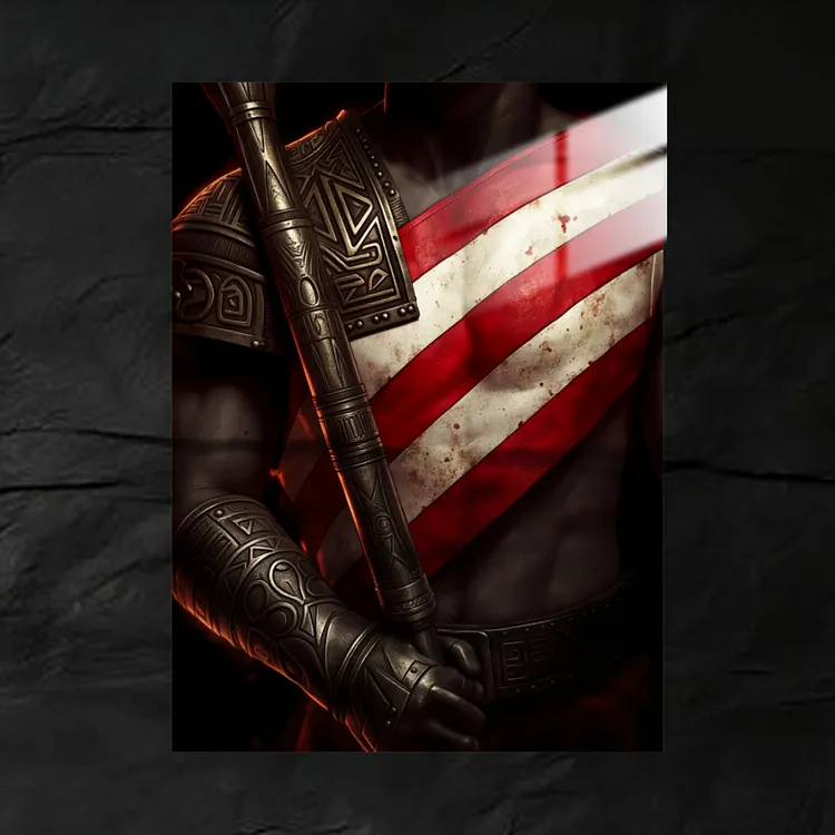 GodofWar Kratos Intense AnimetalPoster | Premium Anime Metal Wall Art