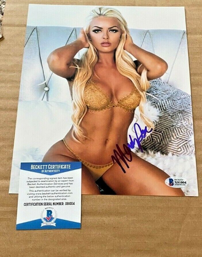 MANDY ROSE SIGNED SEXY WWE WRESTLING 8X10 Photo Poster painting BECKETT CERTIFIED #2