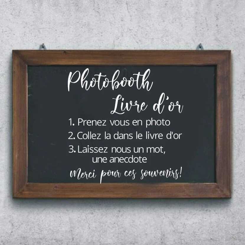 Livre d'or Vinyl Decals Wedding Photobooth Sign Sticker Wedding Welcome Guestbook Signature Vinyl Decal Murals Art Decoration
