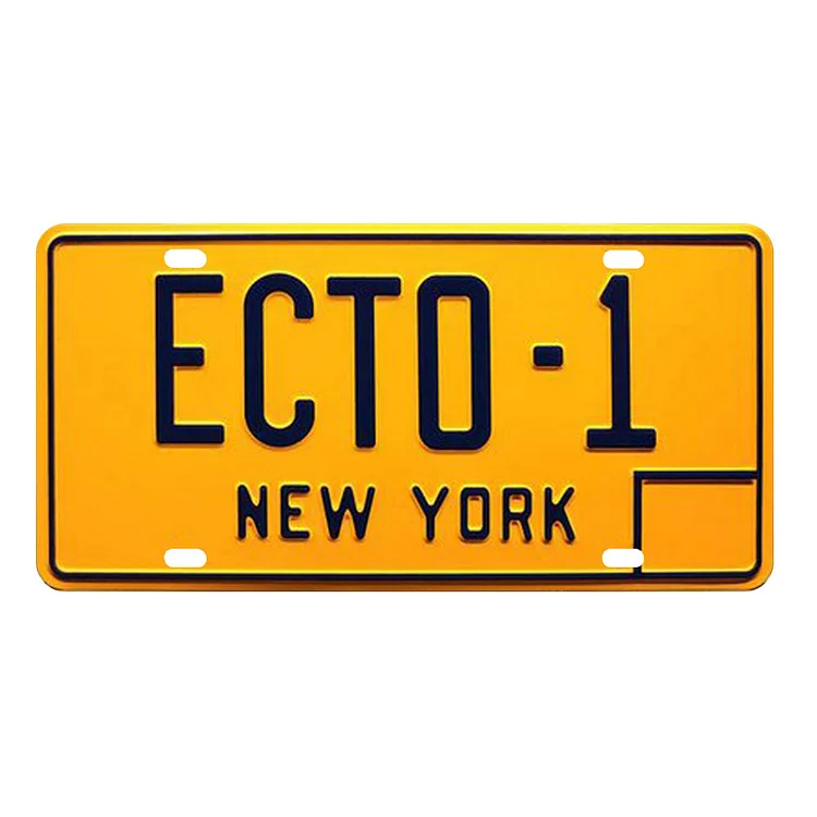ECTO-1 new york - permis de plaque de voiture - 5.9x11.8inch
