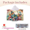 Garden Butterfly DIY PU Diamond Painting Tissue Box Kit Desktop Tissue Holder with Rhinestone Diamond Desk Decorative Tissue Box for Adults Desktop Storage Organizer