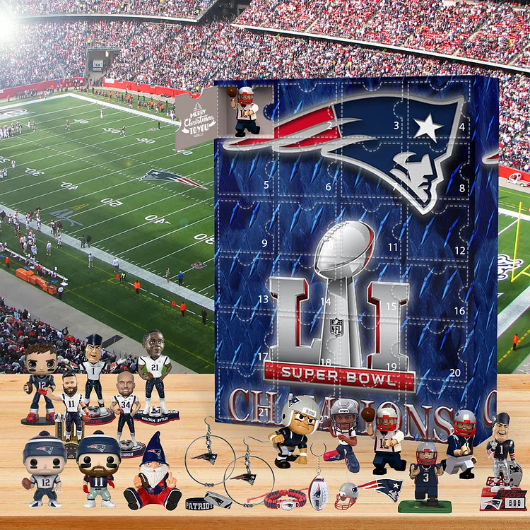 New England Patriots Advent Calendar -- The One With 24 Little Doors