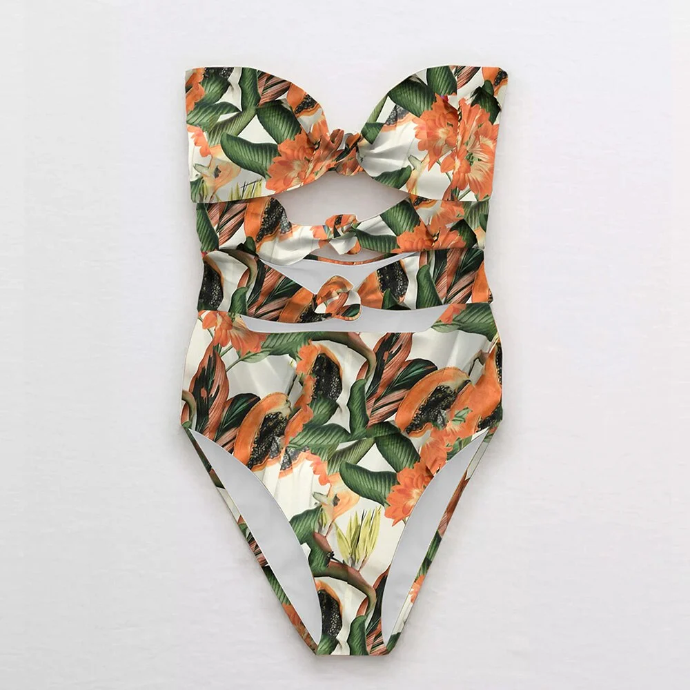 Beach Wear Print Bikini Swimwear Women Wrap Skirt Swimsuit High Waist 2020 Cover Up Sexy Sarong plage Beach Wear Bathing Suit