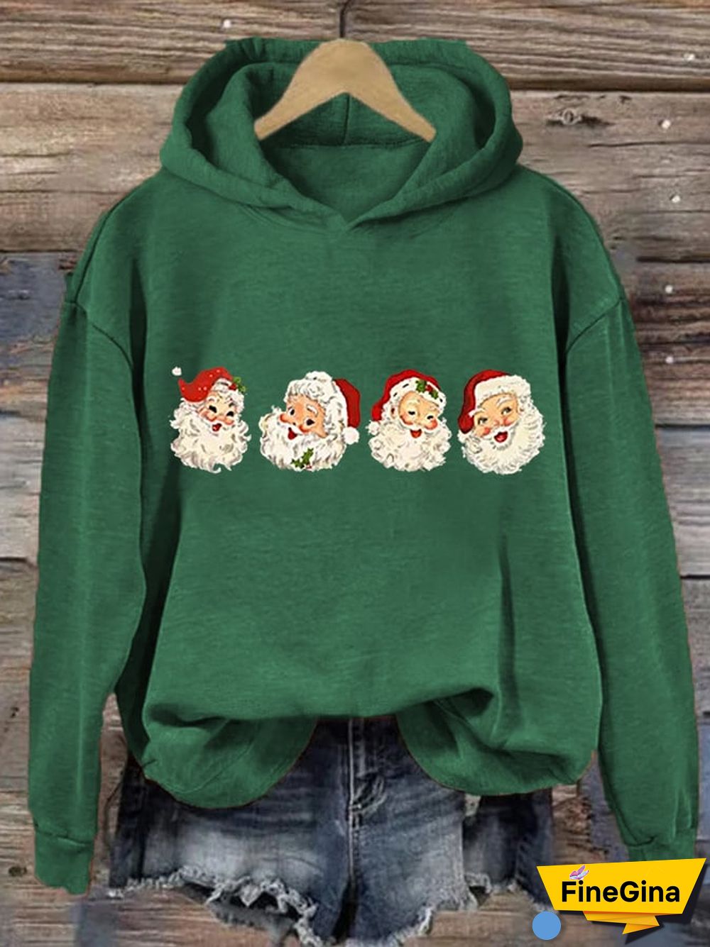 Women's Santa Claus Merry Christmas Casual Hoodie