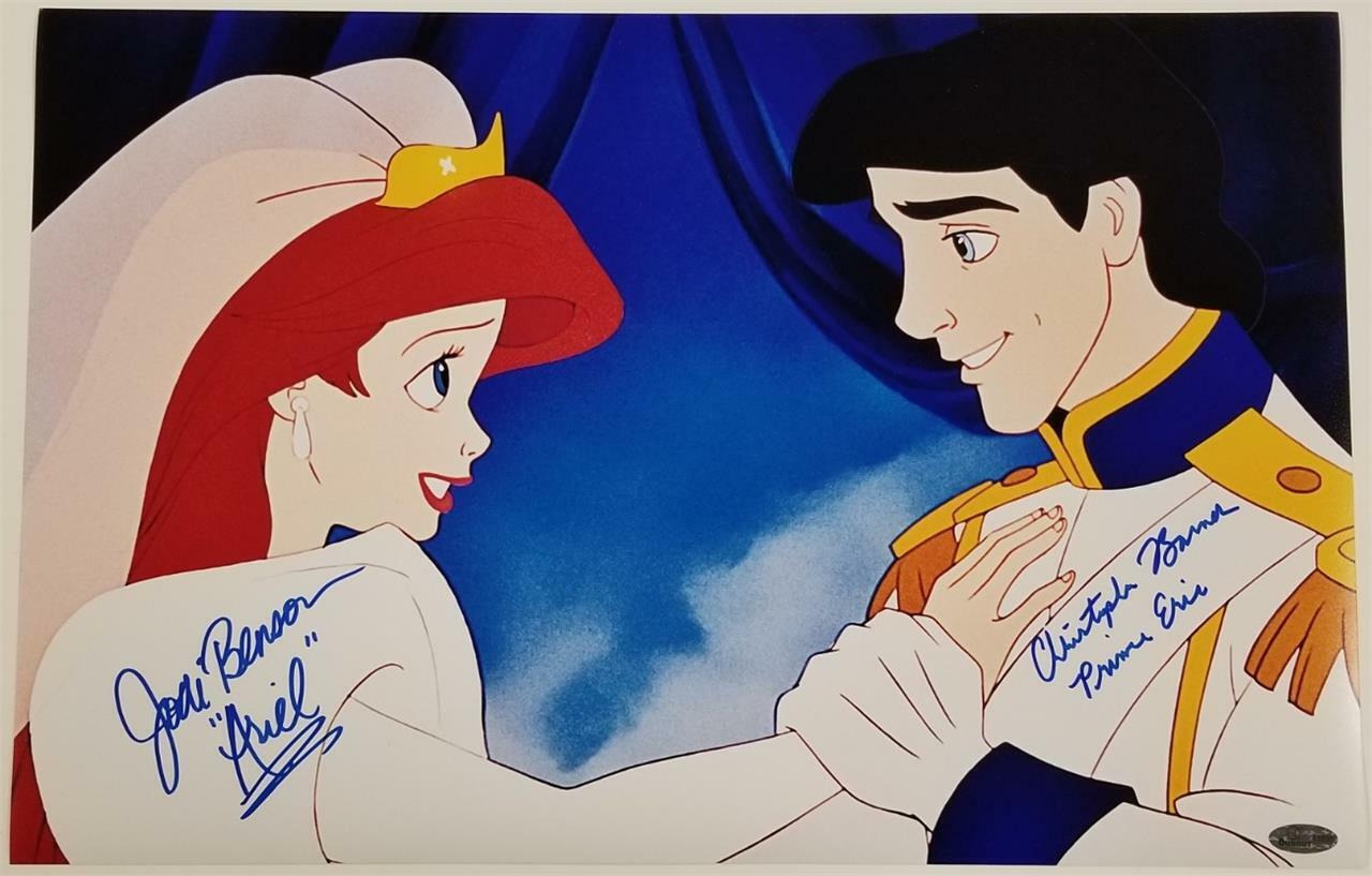 Jodi Benson Christopher Barnes signed Little Mermaid 11x17 Photo Poster painting (B) ~ OC Holo