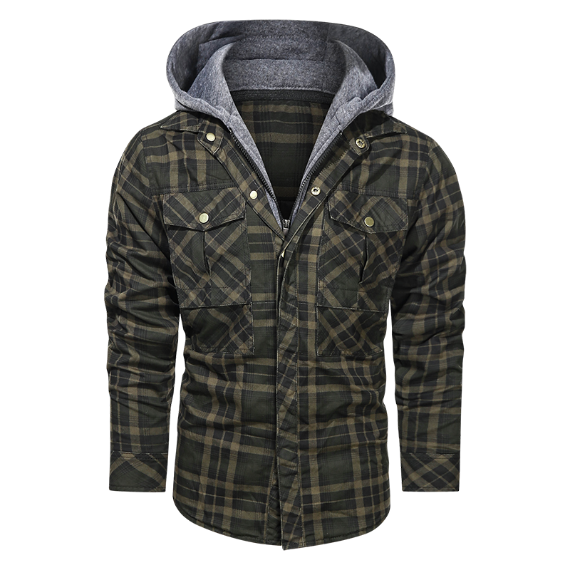 Men's Warm Jacket Fleece Thick Autumn Winter Detachable Hoodies Jackets Men Slim Fit Men Clothing