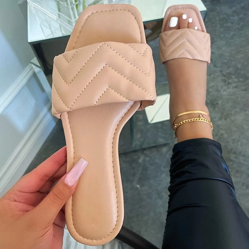 Summer Flat Luxury Designer Slippers Casual Slides Female White Flip Flops Sandals Women 2021 Claquette Femme Chaussure Femme
