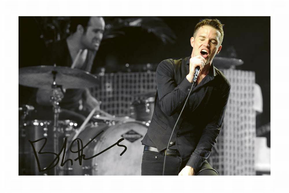 BRANDON FLOWERS - THE KILLERS AUTOGRAPH SIGNED Photo Poster painting POSTER