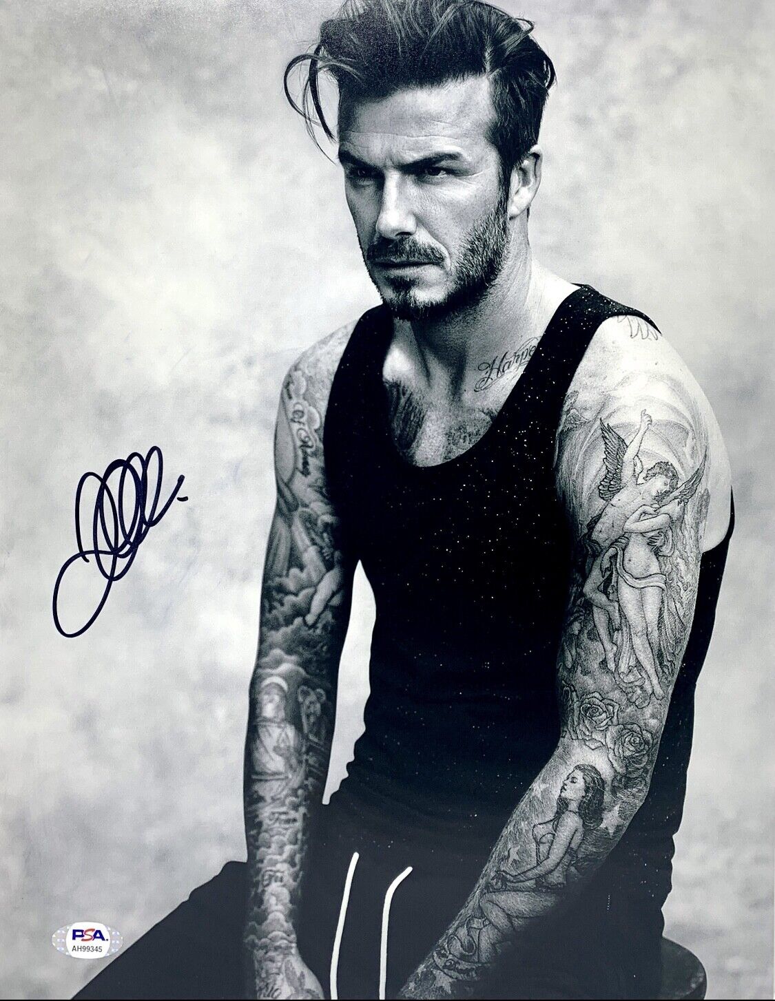 David Beckham Signed 11x14 Photo Poster painting PSA AH99345 Autographed