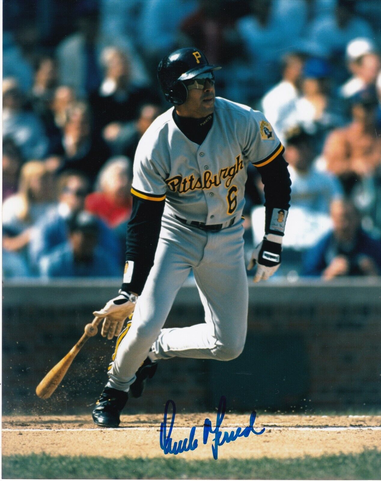 ORLANDO MERCED PITTSBURGH PIRATES ACTION SIGNED 8x10