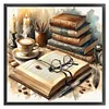 Books And Coffee-11CT Stamped Cross Stitch 40*40cm/15.75*15.75in