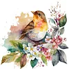 Flowers Bird - 18CT Stamped Cross Stitch 20*20cm/7.87*7.87in