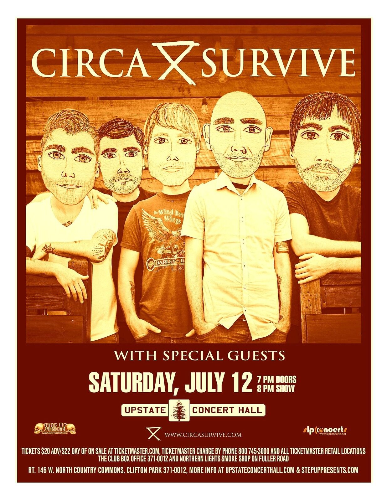 CIRCA SURVIVE 2014 Gig POSTER Concert Clifton Park New York