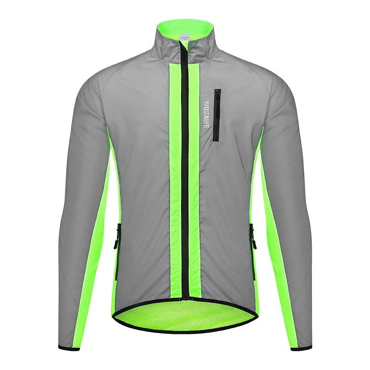 Men's Reflective Hi-viz Jacket Windproof Coat