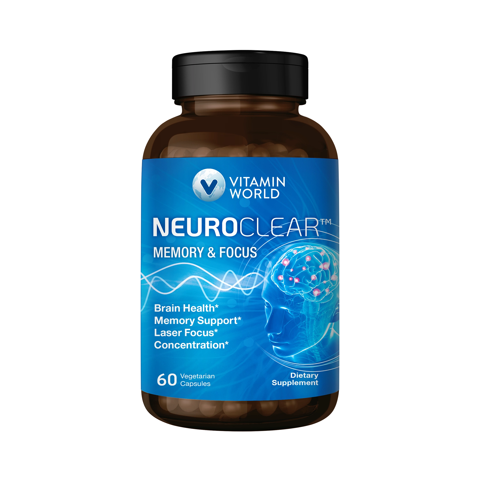 VW NeuroClear Focus & Memory 60ct - Brain Health, Memory Support, Laser Focus, Concentration