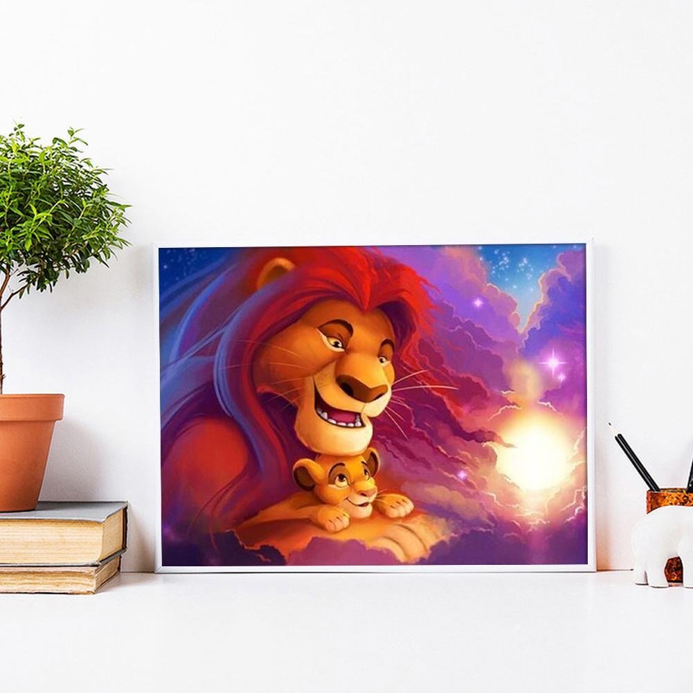 Full Round Diamond Painting Lion King