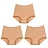 Xinkeke 3Pcs Women Cotton High Waist Panties Breathable Briefs  Plus Size Lingerie Seamless Ladies Panty Underpants Oversize Underwear