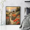 Poppy Path - 11CT Stamped Cross Stitch - 40*50cm - Natural