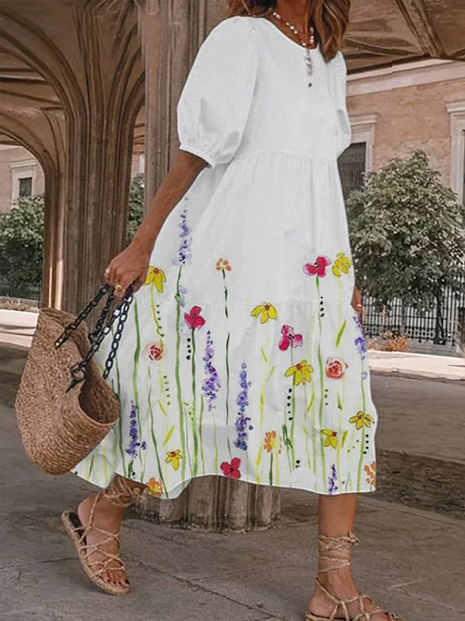 Women's Floral Print Casual Dress