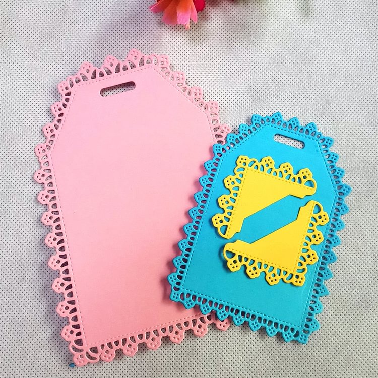 Lace Tags Metal Cutting Die Stencils Template for Scrapbooking Paper Album Cards Gift Decor Knife Punch Mold Die Cut New 2021