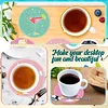 8Pcs Diamond Painting Wooden Fresh Style Coaster Diamond Art Kit w/ Holder No-Slip Decor