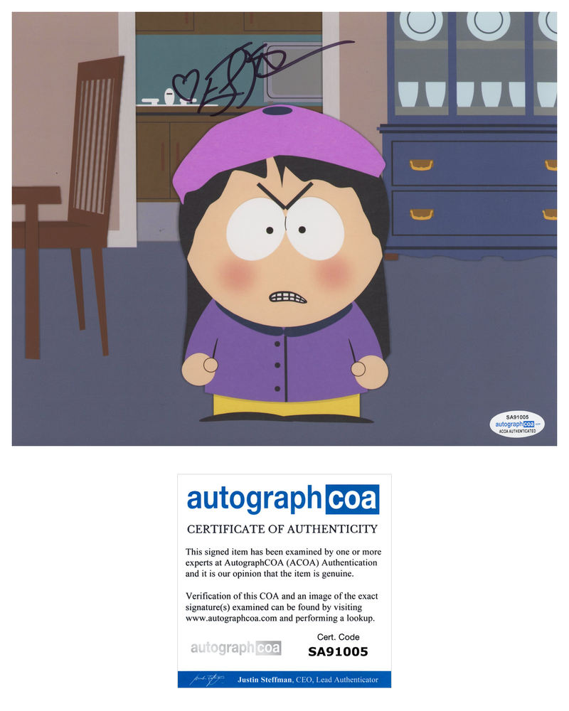 ELIZA SCHNEIDER SIGNED 8X10 Photo Poster painting AUTOGRAPHED SOUTH PARK  3