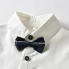 Kids Boys Short Sleeve Bowtie Shirts Gentleman Set 2 Pcs