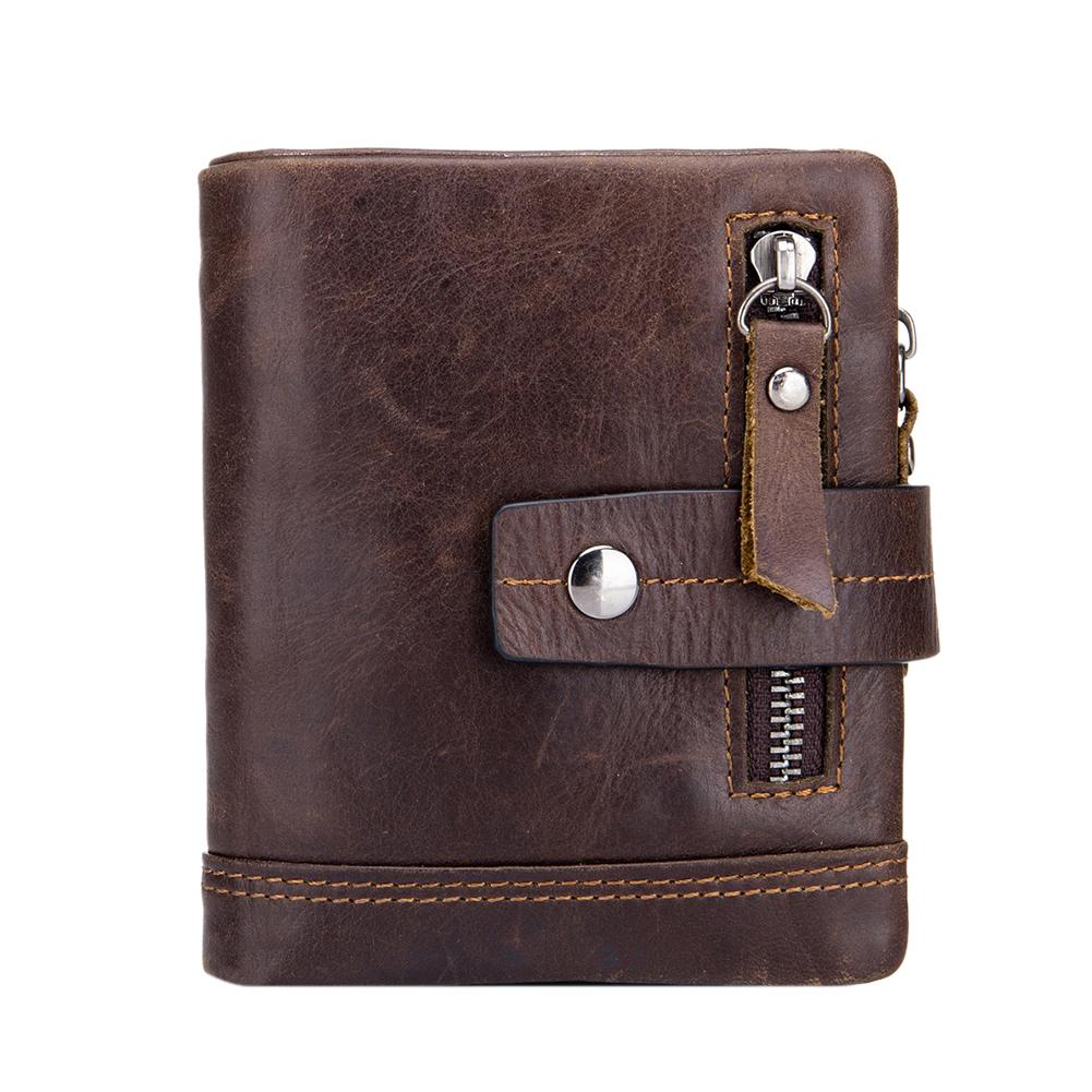 

BULLCAPTAIN Men Bifold Clutch Leather Card Holder Short Wallet (Coffee), 501 Original