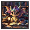 Dragon Reading A Book-11CT Stamped Cross Stitch 40*40cm/15.75*15.75in