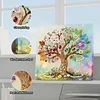 DIY Pearl Painting Four Seasons Tree for Home Decor with Frame(25x25cm)