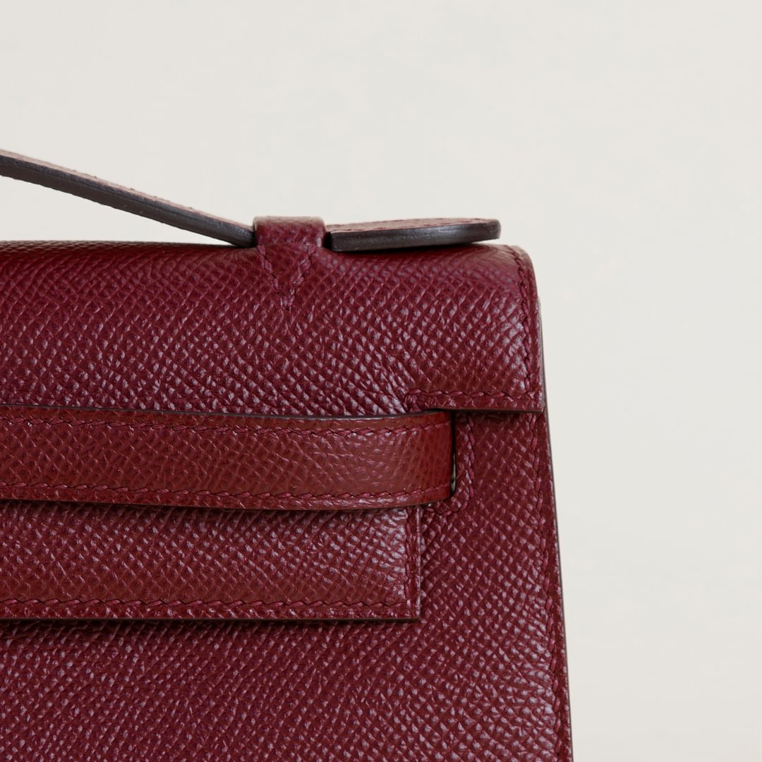Kelly pochette Epsom 55 Rouge H GHW