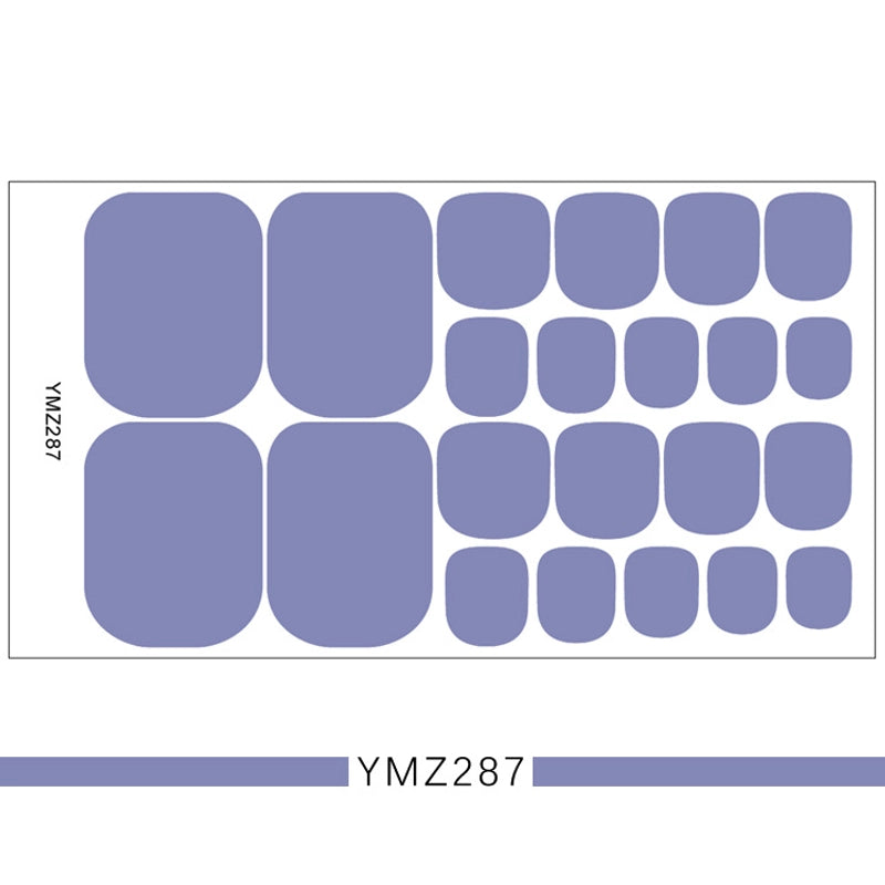 Foot Stickers Nail Stickers Full Solid Color 3d Toenail Stickers Patch