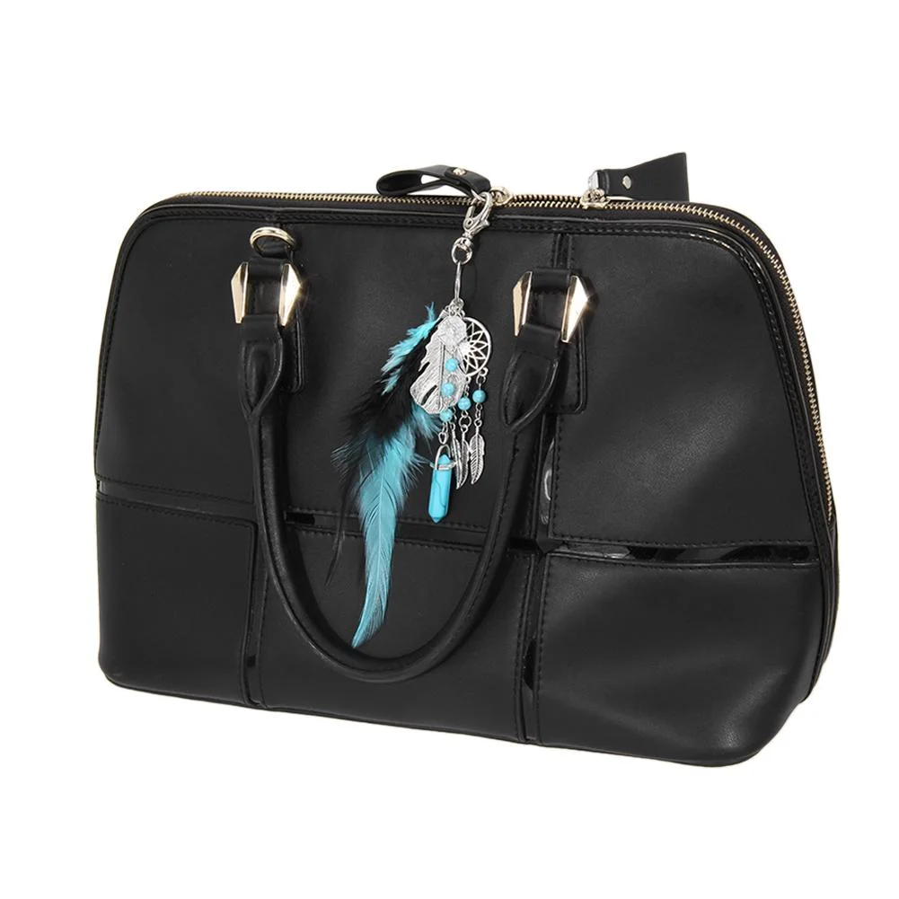 Alloy Aesthetic Key Chain with Tassel Bag Pendant for Women Car Key Purse Wallet