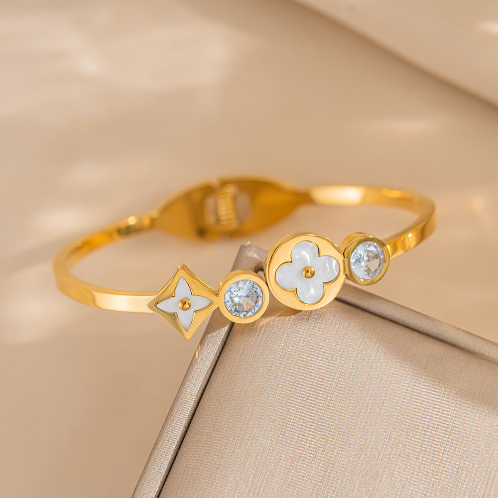 Direct Supply Hot Sale Titanium Steel Bracelet Fashion Gold Plated 18K