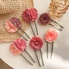 Stylish Dried Rose U Shape Hair Pins