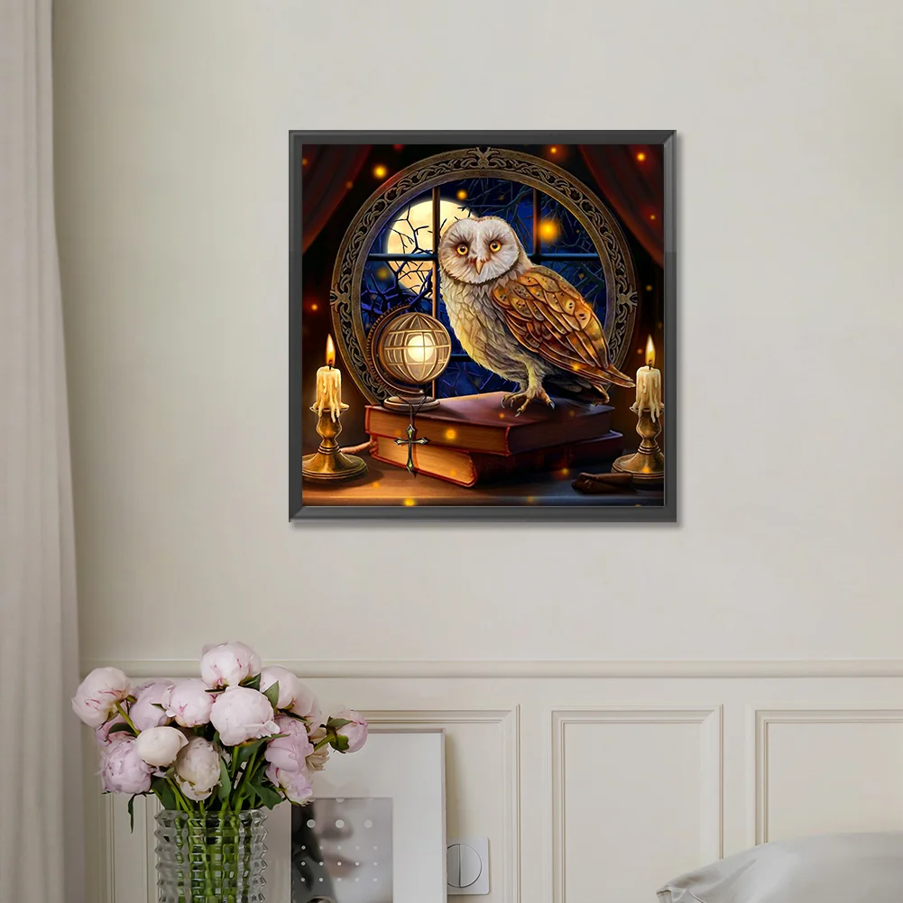 Diamond Painting - Full Round Drill - Owl(Canvas|30*30cm)