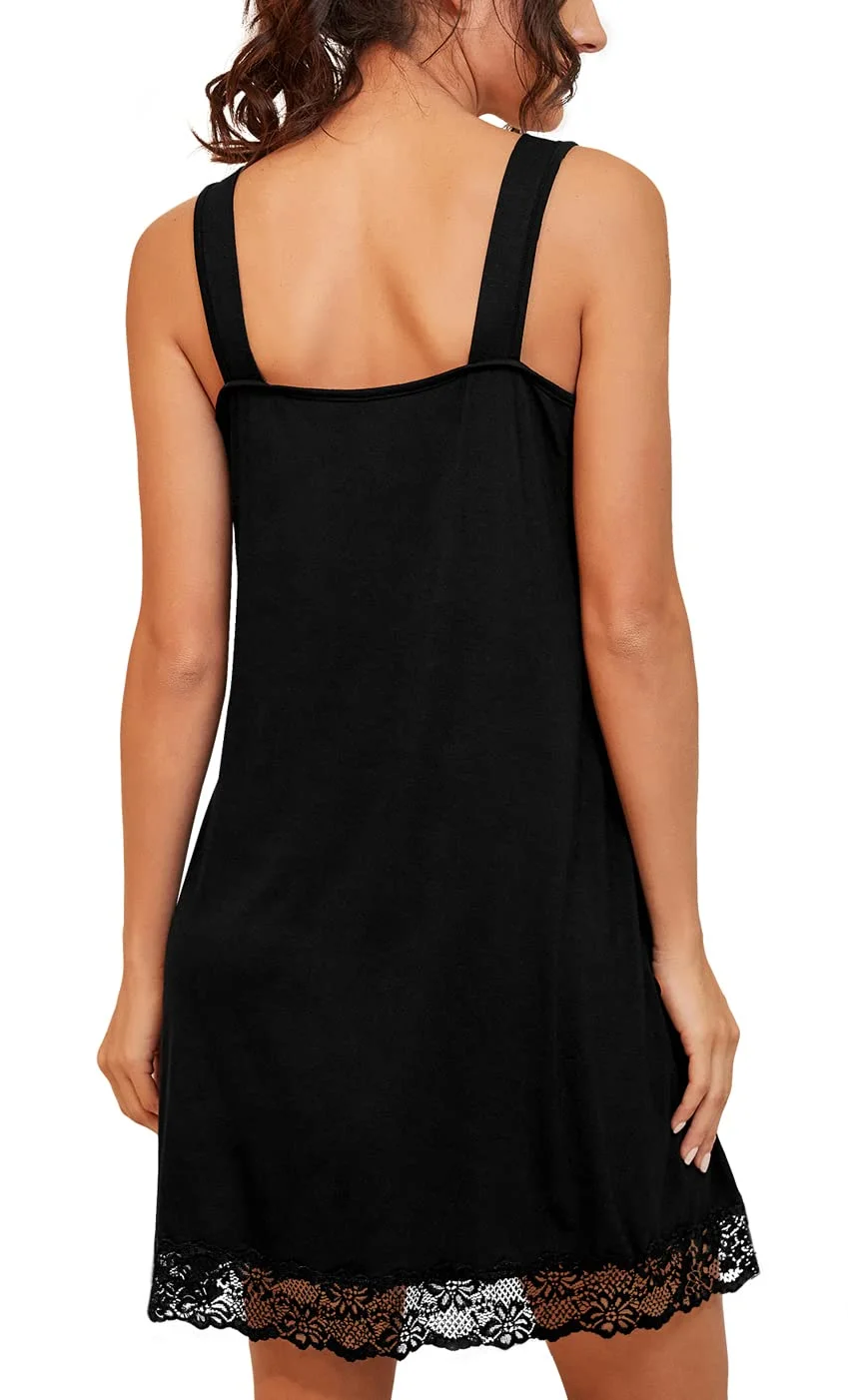 V-neck Loose Women's Lace Suspender Nightdress