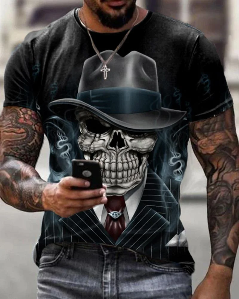Men New Print Casual T-shirt-03