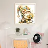 Floral Gnome Bead Embroidery Kit Pre-Printed Bead Cross stitch
