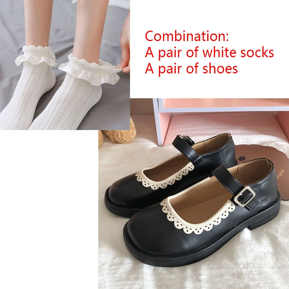 Qengg shoes kawaii lolita shoes women japanese sweet black cosplay shoes kawaii shoes women lolita sneakers zapatilla mujer 2022
