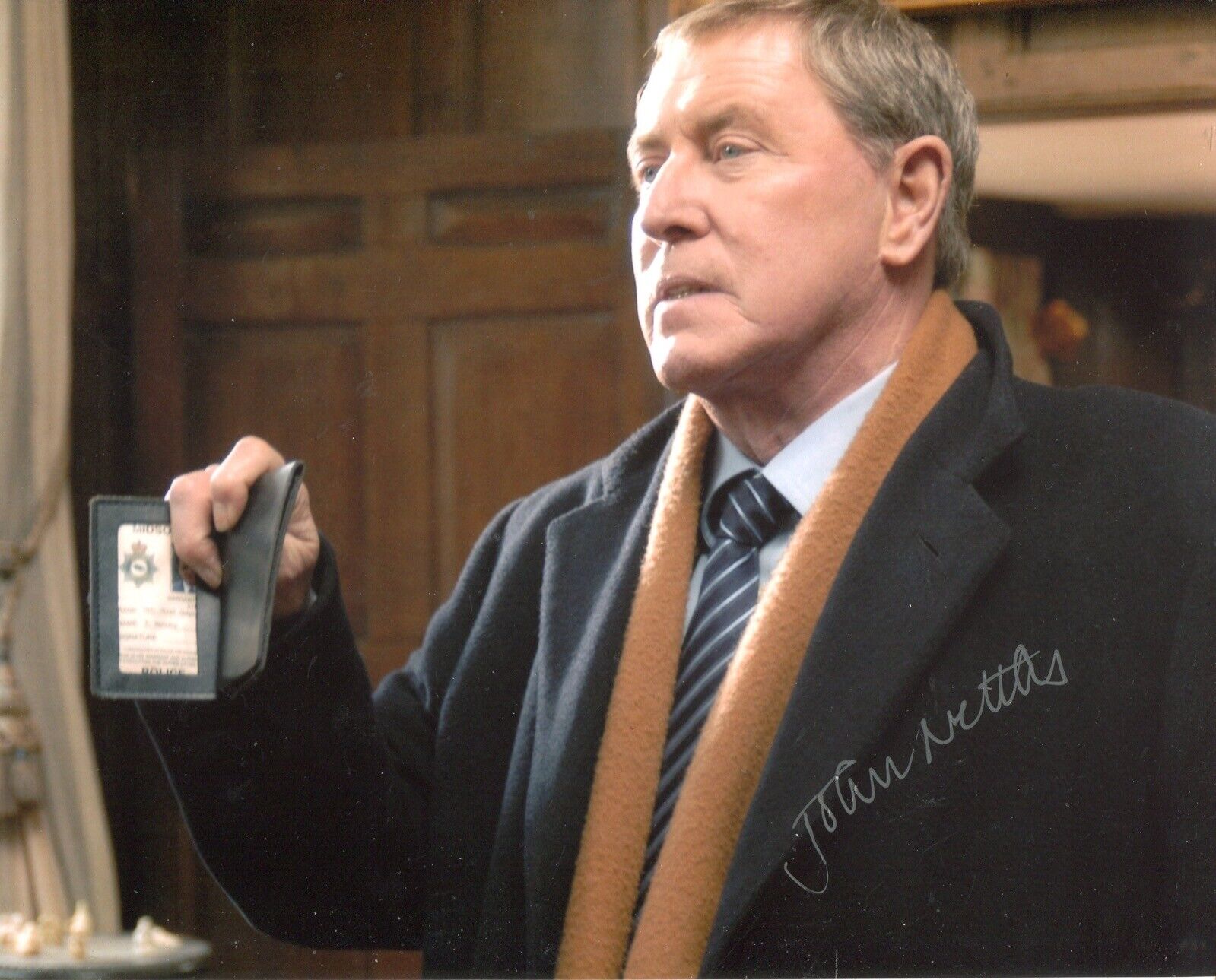 Actor John Nettles signed Inspector Barnaby MIDSOMER MURDERS Photo Poster painting - UACC DEALER