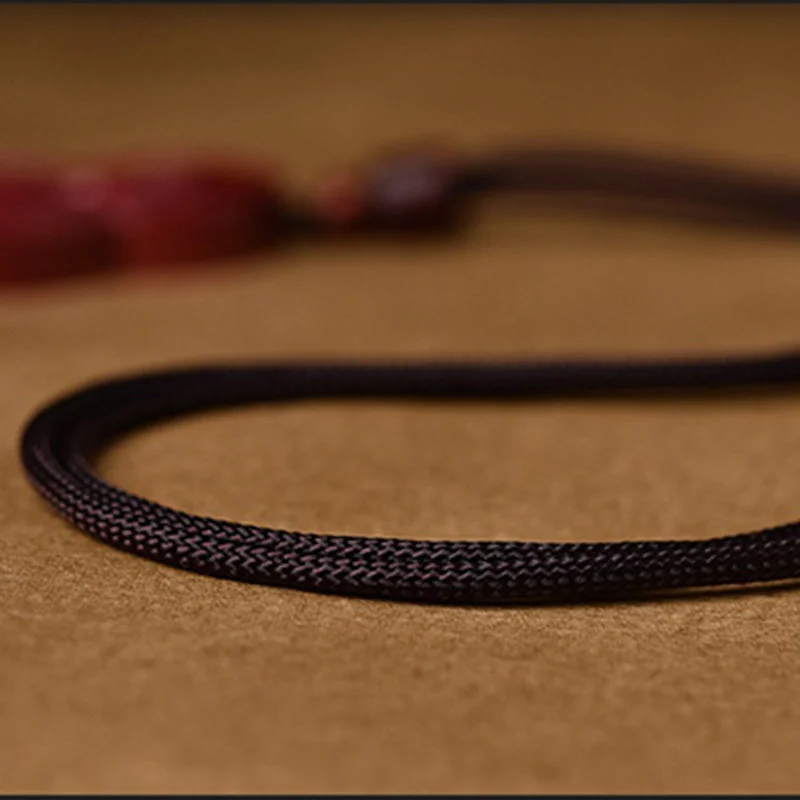 Tibetan Cinnabar Bagua Yin Yang Blessing Necklace Pendant Keychain Decoration