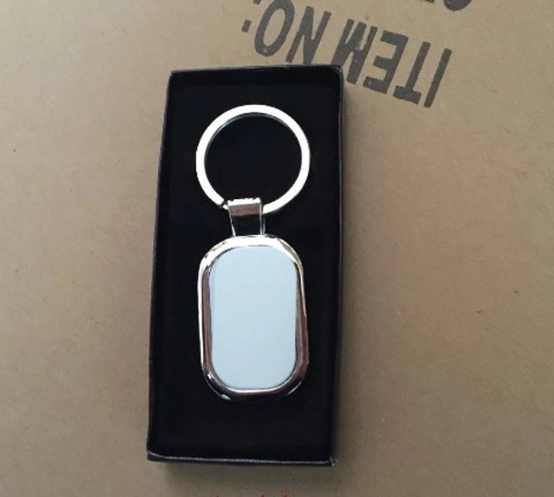 Minimalist Round Square Heart Shape Metal Unisex Bag Pendant Keychain