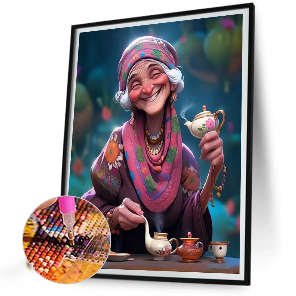 Diamond Painting - Full Square Drill - Kind Grandma(Canvas|30*40cm)